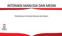 Interaksi Manusia dan Mesin