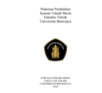 Image of Pedoman Pendidikan Jurusan Teknik Mesin