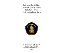 Pedoman Pendidikan Jurusan Teknik Mesin