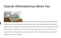Image of Sejarah Ditemukannya Mesin Fax
