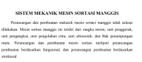 Image of Sistem Mekanik Mesin Sortasi Manggis