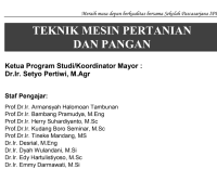 Image of Teknik Mesin Pertanian dan Pangan