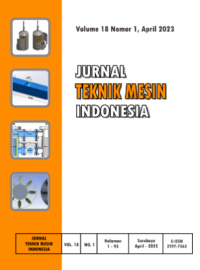 Image of Jurnal Teknik Mesin Indonesia Vol 18 No 1 2023