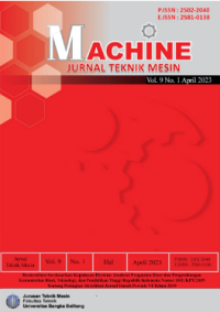 Image of Jurnal Teknik Mesin Vol 9 no 1 2023