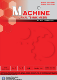 Image of Jurnal Teknik Mesin Vol 9 No 2 2023