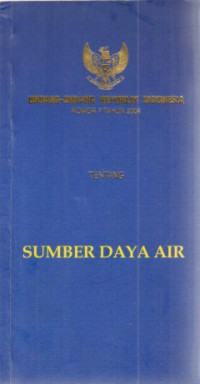 Image of Undang-Undang R.I Nomor 7 Tahun 2004 Tentang Sumber Daya Air
