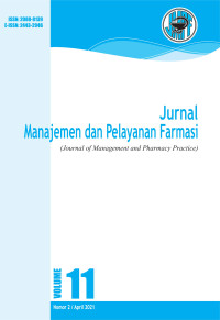 Image of Jurnal Manajemen dan Pelayanan Farmasi Volume 11 Nomor 2 April 2021