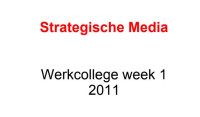 Image of Werkcollege week 1

2011