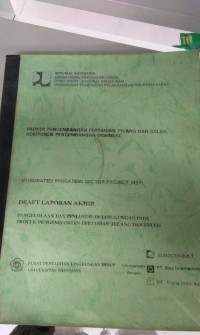 Image of PROYEK PENGEMBANGAN PERTANIAN TELANG DAN SALEH, KOMPONEN PENGEMBANGAN DRAINASE