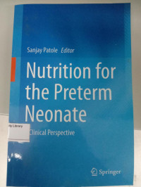 Image of Nutrition for the Pretem Natonate