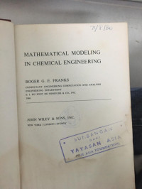 Image of Mathematical Modeling In Chemical Engineering