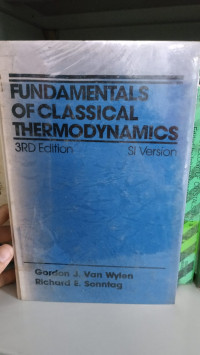 Image of FUNDAMENTALS OF CLASSICAL THERMODYNAMICS
