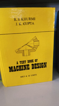 Image of a text book of machine design