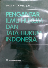 Image of Pengantar Ilmu Hukum dan Tata Hukum Indonesia