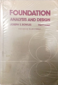 FOUNDATION ANALYSIS AND DESIGN Third Edition