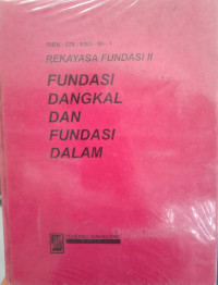 REKAYASA FUNDASI II FUNDASI DANGKAL DAN FUNDASI DALAM