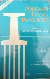 PONDASI TIANG PANCANG JILID 1