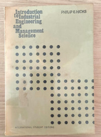 Image of Introduction to Industrial Engineering and Management Seience
