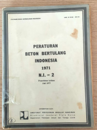 Peraturan Beton Bertulang Indonesia 1971 N.I.- 2