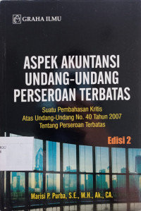 ASPEK AKUNTANSI UNDANG-UNDANG PERSEROAN TERBATAS