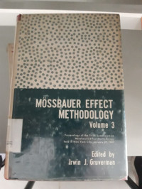 Image of MOSSBAUER EFFECT METHODOLOGY VOLUME 3