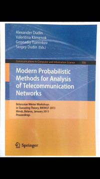 Image of MODERN PROBABILISTIC METHODS FOR ANALYSIS OF TELECOMMUNICATION NETWORKS