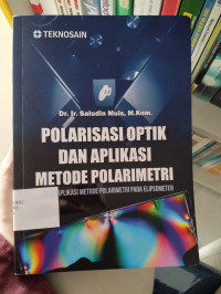 Polarisasi optik dan aplikasi metode polarimetri