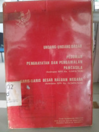 Image of Undang-Undang Dasar Pedoman Penghayatan dan Pengalaman Pancasila