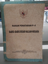 Image of Bahan Penataran P-4 Garis-Garis Besar Haluan Negara