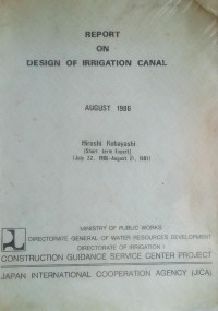 REPORT ON DESIGN OF IRRIGATION CANAL