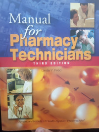 Image of Manual For Pharmacy Techinicians