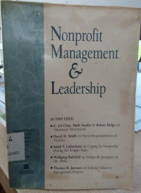 Image of NONPROFIT MANAGEMENT & LEADERSHIP