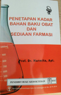 Image of PENETAPAN KADAR BAHAN BAKU OBAT DAN SEDIAAN FARMASI