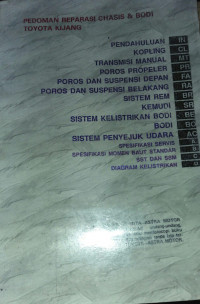 Image of PEDOMAN REPARASI CHASIS & BODI TOYOTA KIJANG