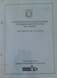 Image of Daftar Bangunan- Bangunan Kuno dan Bersejarah di Wilayah DKI Jakarta