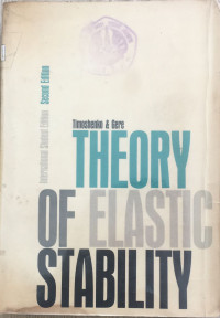 Image of THEORY OF ELASTIC STABILITY