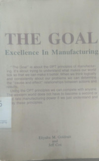 the goal excellence in manufacturing