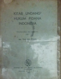 undang undang  hukum pidana indonesia