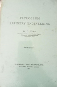 Image of PETROLEUM REFINERY ENGINEERING