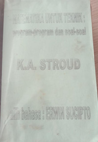 Image of Matematika Untuk Teknik : Program-Program dan Soal-Soal