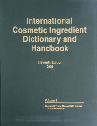Image of INTERNATIONAL COSMETIC INGREDIENT DICTIONARY AND HANDBOOK