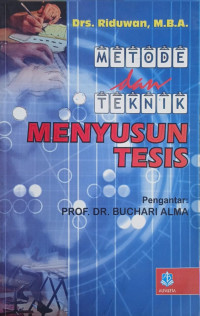 Image of METODE DAN TEKNIK MENYUSUN TESIS