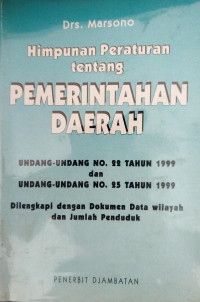 Image of Himpunan Peraturan Tentang PEMERINTAHAN DAERAH