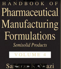 HANDBOOK OF Pharmaceutical Manufacturing Formulations