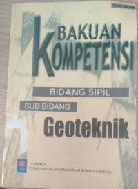 Image of BAKUAN KOMPETENSI BIDANG SIPIL SUB BIDANG Geoteknik