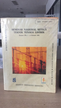 seminar nasional ketiga teknik tenaga listrik