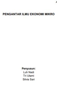 Image of PENGANTAR ILMU EKONOMI MIKRO