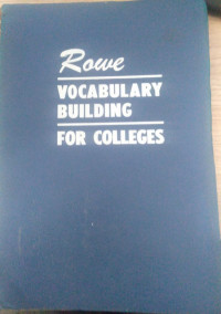 Rawe Vocabulary Building  For Colleges