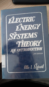 eletric energy systems theory an introduction