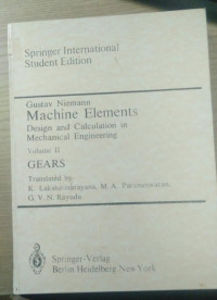 Image of Machine Elements Design and Calculation in Mechanical Engineering